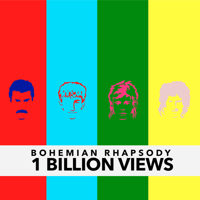 “Bohemian Rhapsody” de Queen alcanza un hito histórico de mil millones de vistas en YouTube