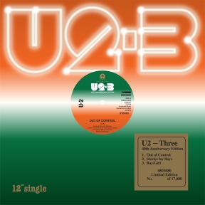 U2 ‘THREE’ EP LIMITED EDITION 12” BLACK VINYL EP REISSUE To Celebrate 40th Anniversary of U2’s First Ever Release