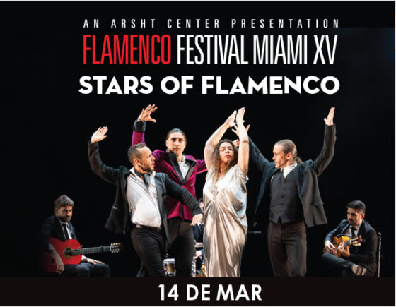 Stars of Flamenco is an all-male, intergenerational production featuring Manuel Liñán, Alfonso de Losa and El Yiyo. Known as mavericks of the flamenco world, Linan, who most recently presented VIVA at the Arsht Center